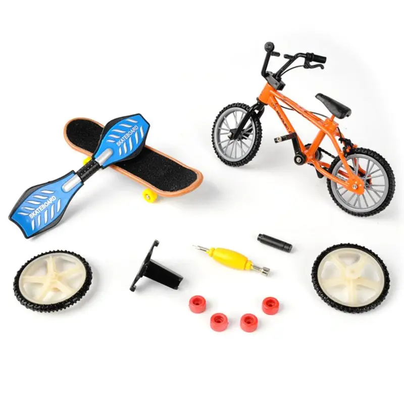 Mini Finger Bicycle Sport Set Bike Fingerboard DIY Creative Game Skateboard Kids Children Toys Gifts | Игрушки и хобби