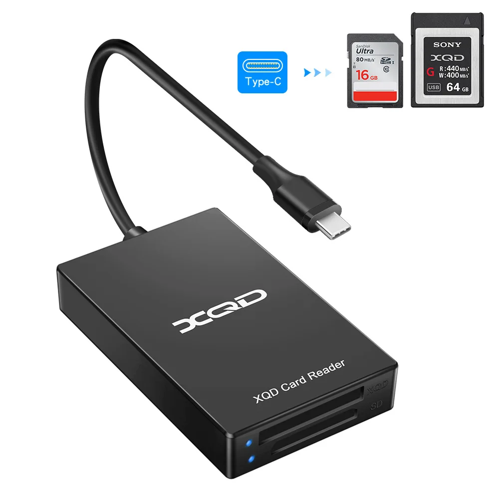 Фото UTHAI Q02 Rocketek Многофункциональный кардридер USB 3,0 Type-c для XQD, кардридер карт памяти M/G, поддерживает скорость доя 5 Гбит/с №4