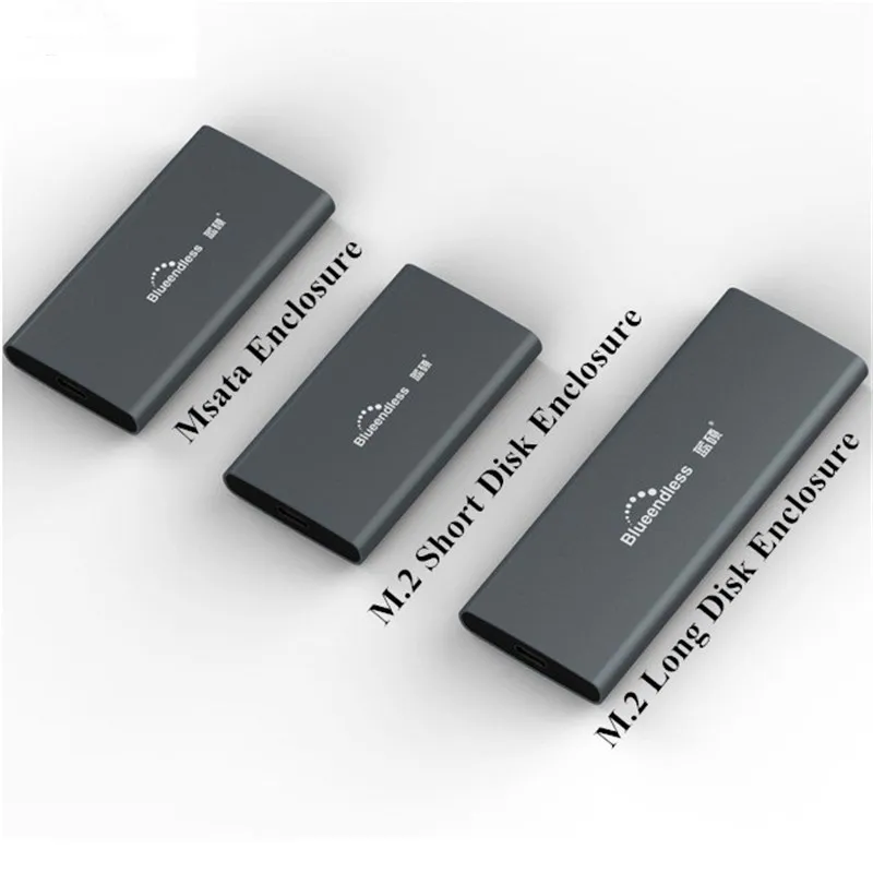 Blueendless корпус для внешнего жесткого диска HDD 2 5 'алюминиевый 2242/2260/2280 M.2 SSD Msata USB 3 0