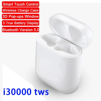 

Real Battery Display Wireless Charging Mini i30000 TWS Earbuds Pop-ups Smart Touch Control Bluetooth 5.0 Earphone pk i12 i80 tws