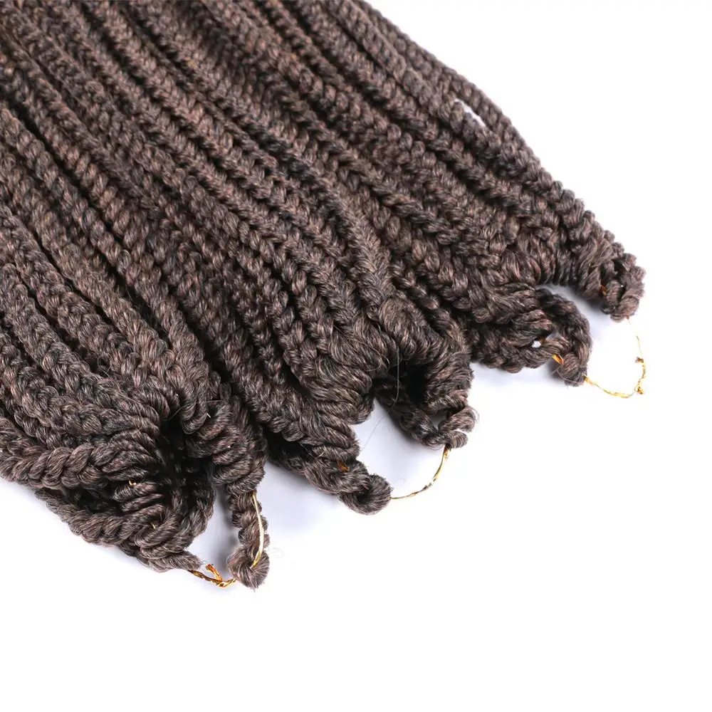 DAIRESS 18" Crochet Box Braids With Curly Ends 22Roots/Pack Goddess Crochet Box Braids Synthetic Braiding Hair Crochet Braids