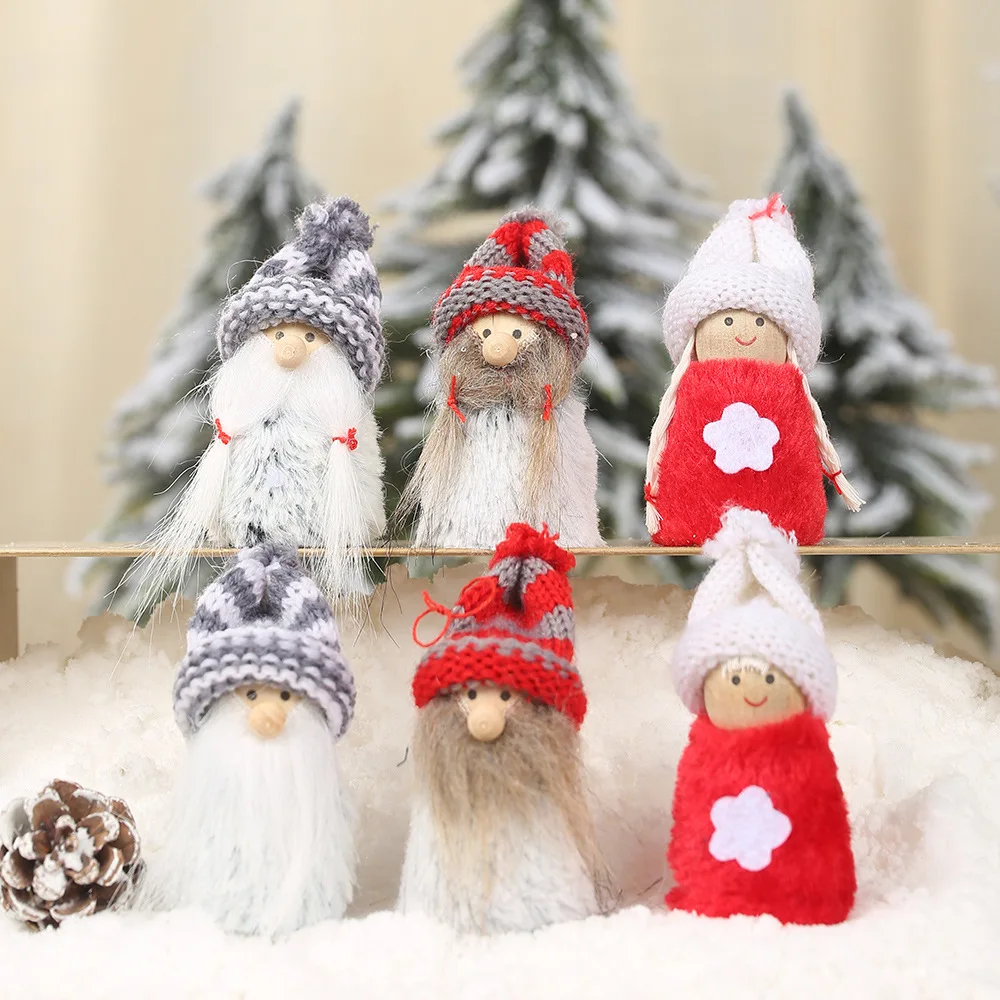 ETya, 2 шт., милая шляпа, ангел, девочка, Санта Клаус, кукла, рождественская елка, украшение, подвеска, детская игрушка, рождественские, вечерние, Декор для дома