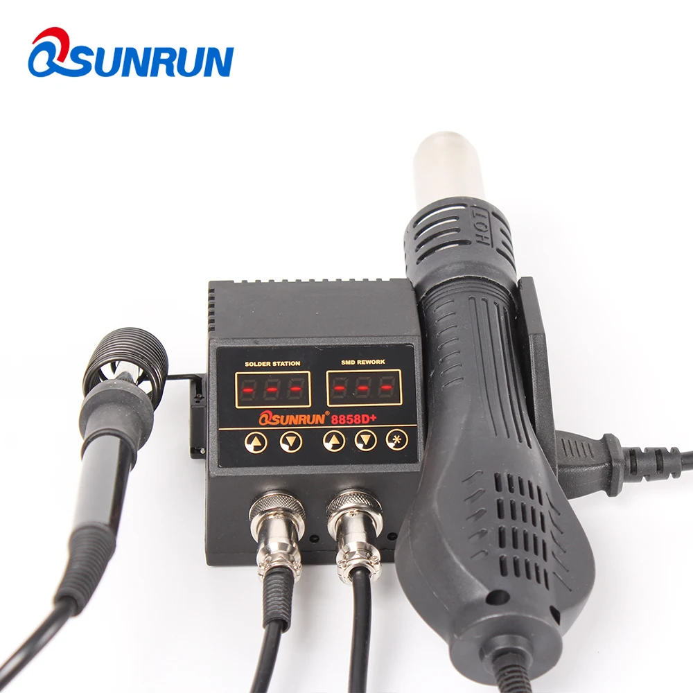 2-in-1 8858DP Portable Digital Display Thermostatic Rework Solder Station/Soldering Station/Hot Air Gun for BGA/SMD
