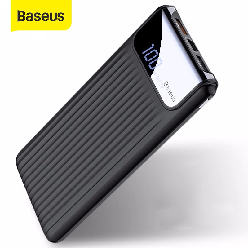 Внешний аккумулятор Baseus 10000 мАч Quick Charge 3,0 USB QC3.0, портативное зарядное устройство с цифровым дисплеем|powerbank battery charger|power bank chargerbank charger | АлиЭкспресс
