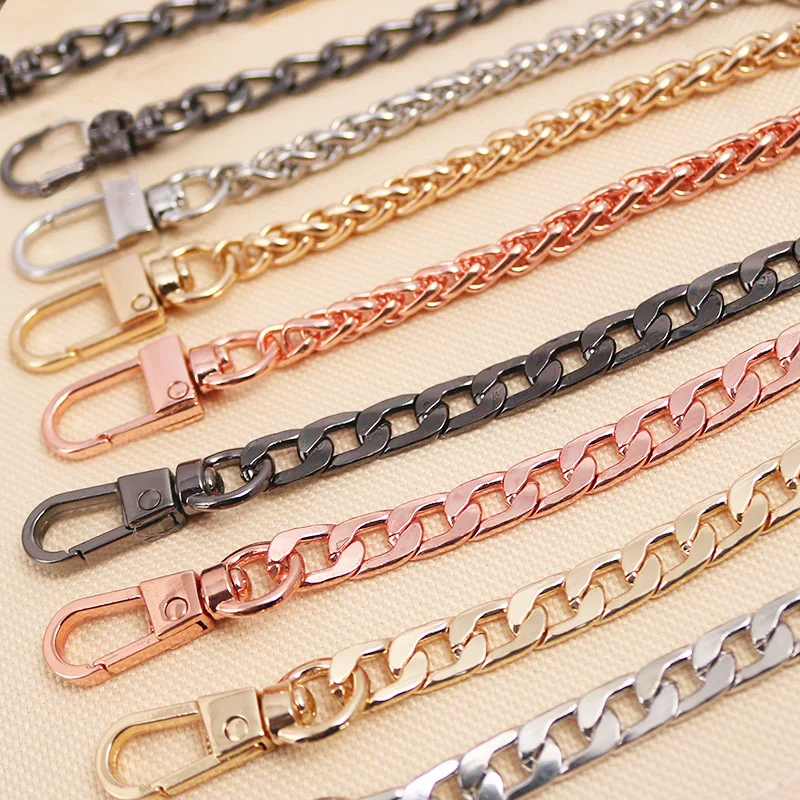 

Bag Chain Accessories Bag Strap for CrossBody Shoulder DIY Replacement Women Metal Gold Silvery Chain Bag Handles Strap Parts