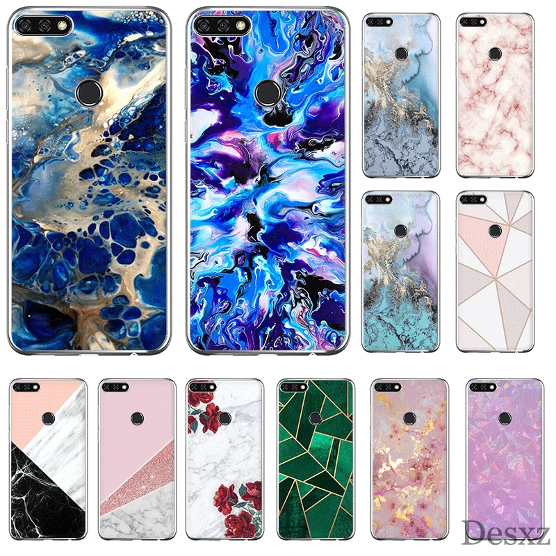 Чехол для мобильного телефона из ТПУ huawei Honor 7A 7C 7X 6A 8 8X 8C 9 9X View 20 Note 10 Lite Cover розовый