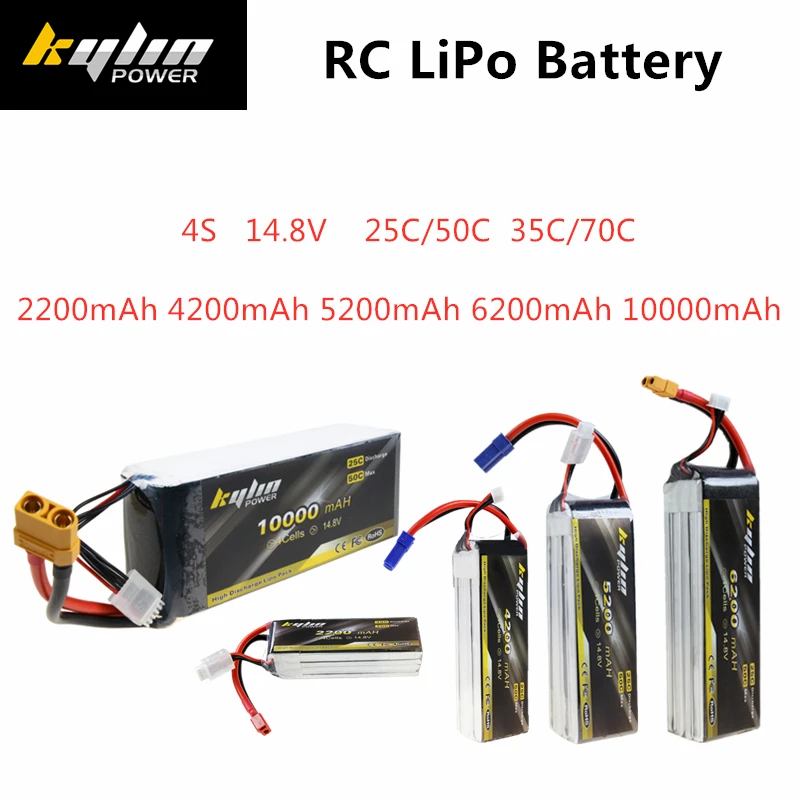 

4S RC LiPo Battery 14.8V 2200mAh 4200mAh 5200mAh 6200mAh 10000mAh 25C 35C XT60 T RC Drone Trucks Car Helicopter Airplane Battery