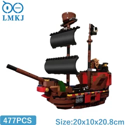 MOC – bateau de Pirate pour les créateurs, blocs de Construction à assembler, pièces de briques de Construction, jouets éducatifs pour enfants, bricolage, cadeaux pour enfants, 31109 