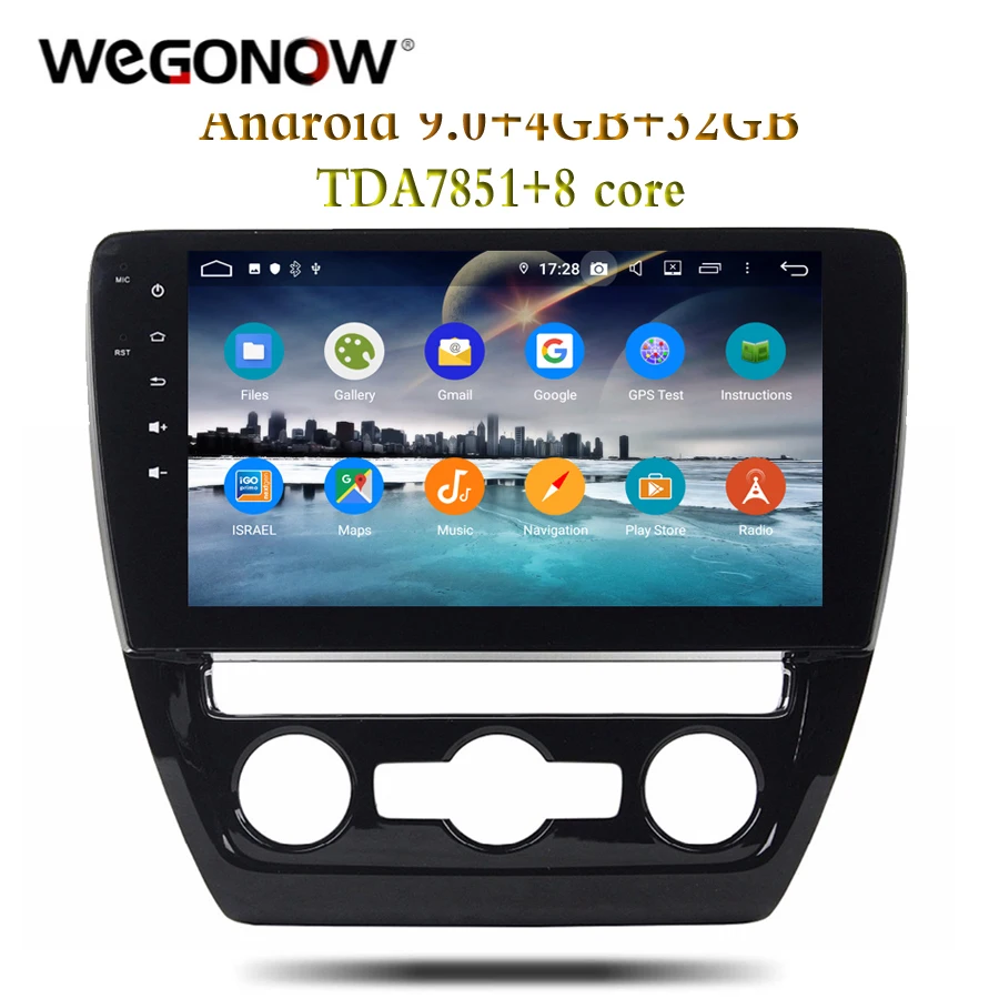 HD TDA7851 Android 9 0 для VW SAGITAR 2015 2016 4 Гб ОЗУ 32 ПЗУ 8 ядер автомобильный dvd плеер GPS ГЛОНАСС