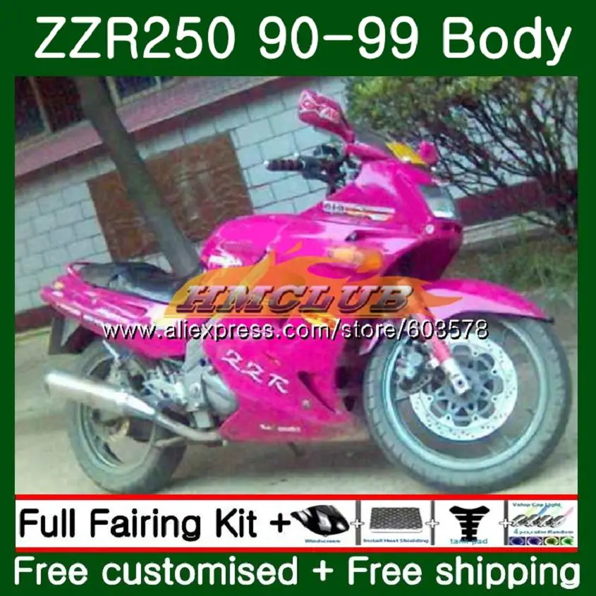 Корпус для KAWASAKI ZZR-250 90 91 92 93 94 99 1990 103CL. 54 ZZR 250 90-99 ZZR250 1991 1992 1993 1994 1999 розовый обтекатель