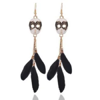 

2020 New Earing Aretes Pendientes Feather Earrings Bohemia Mask Exaggerated The Accessories Wholesale Restoring Ancient Ways
