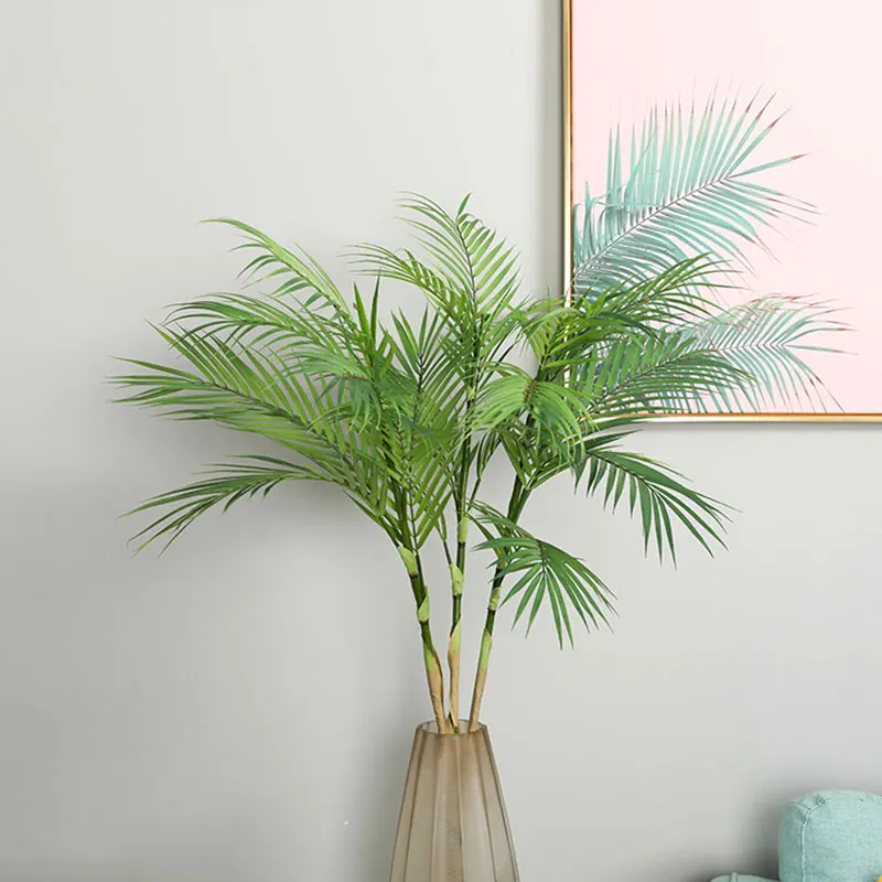 Elegant Simulation Scattered Tail 6 Leaves Green Plant Wreath Hotel Wedding Artifical Palm Leaf Home Office Tail Sunflower Leaf