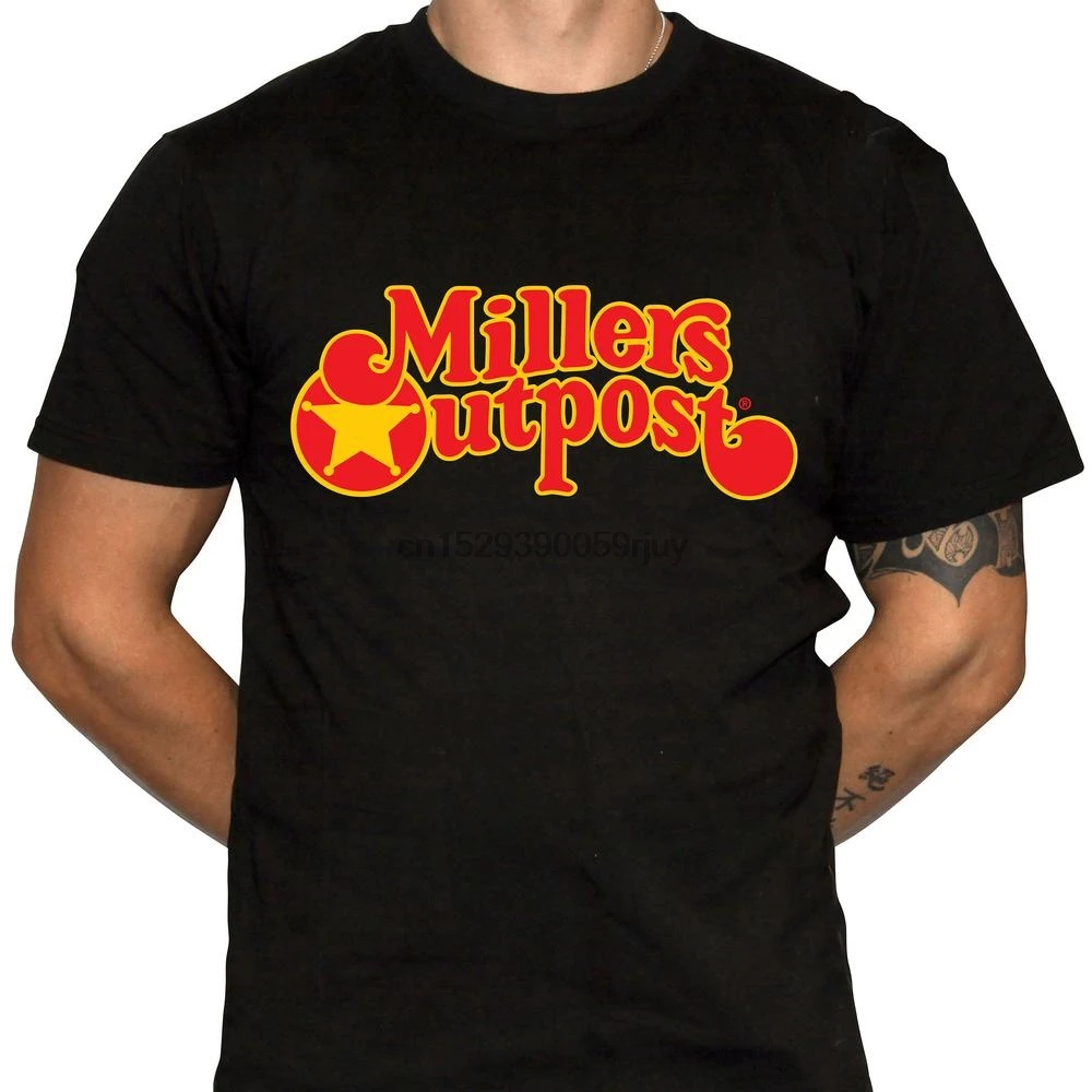 Футболка с логотипом компании Millers Outpost 100% хлопок Бесплатная доставка! | Мужская