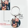 Custom DIY Dog Photo Keychain I Love Dog Glass Crystal Pendant Mini Heart Keychain Car Key Man and Girl Favorite Gift Souvenir ► Photo 1/5