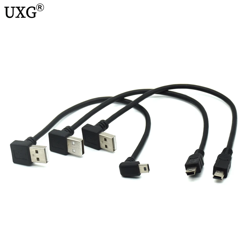 

Кабель для зарядки Mini USB, с угловым штекером под 90 градусов, для MP3, Bluetooth проигрывателей