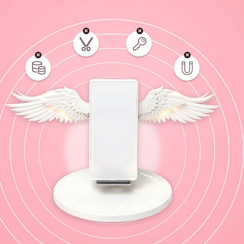  Universal 10W Angel Wings Wireless Fast Charger Power Adapter Charging Dock Stand Holder for iPhone