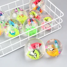 Детский Блестящий эластичный мяч большой размер игрушки милый детский мяч игры есть флэш эластичный унисекс