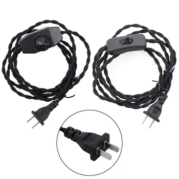 

National Standard Flat Plug Line Black and White with Pattern Twisted Pair Cabling DIY Binomial Accessories Twisted Pair Retro 2