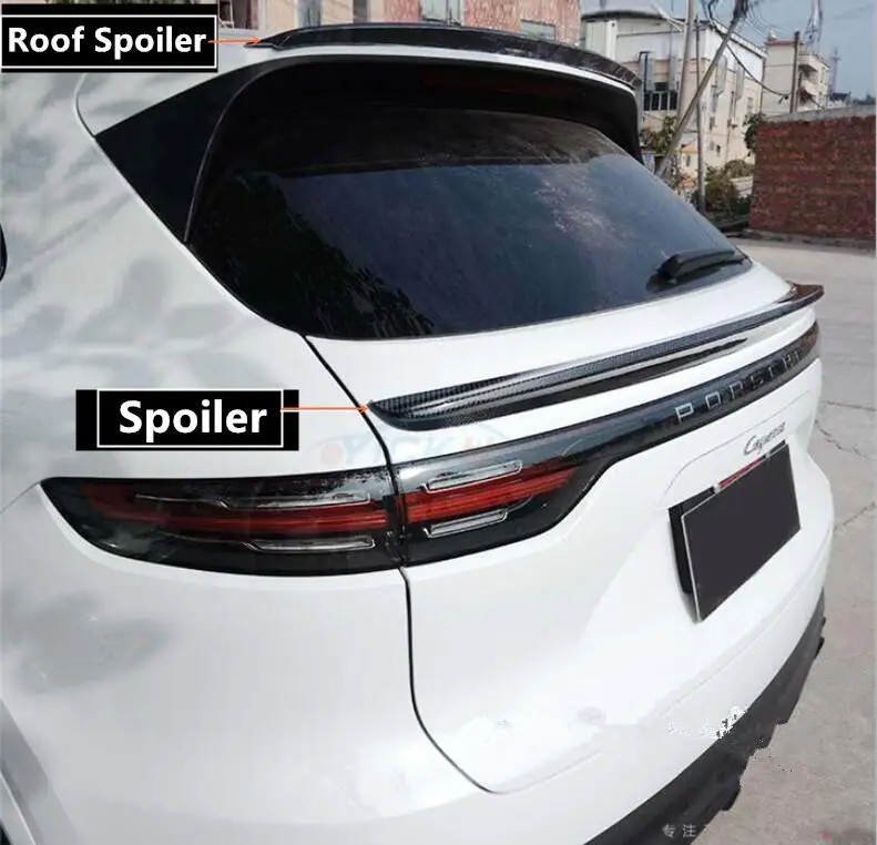 Спойлер из углеродного волокна для Porsche Cayenne высокое качество Спойлеры крыла