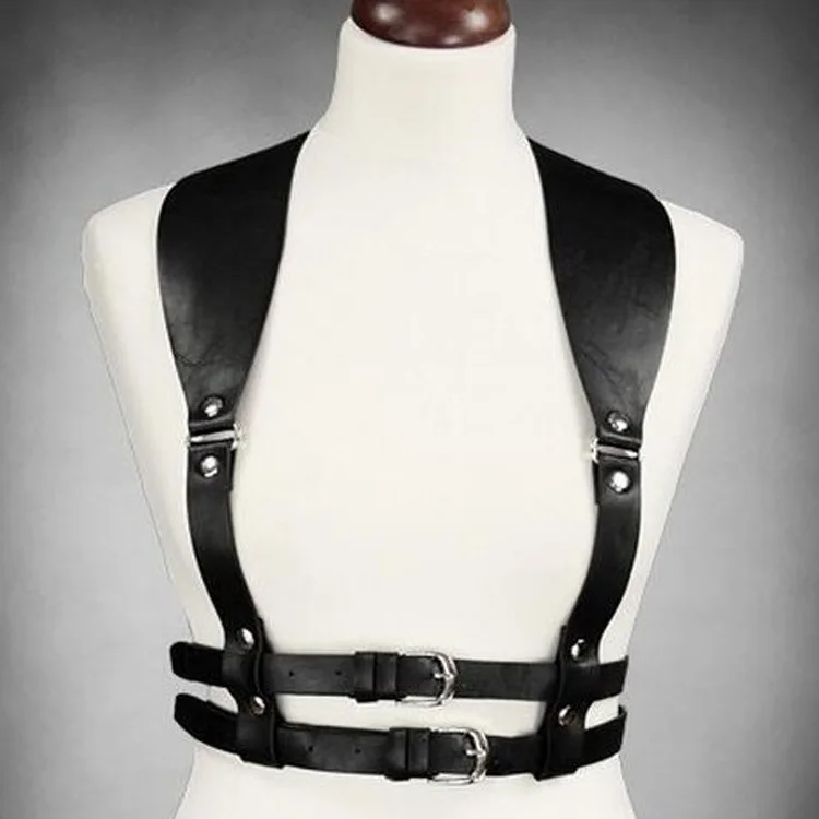 

Women sexy Punk faux Leather Wide belt Body Bondage Cage Punk Sculpting Harness Waist Belt Straps Suspenders Belt