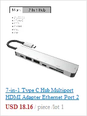 7-в-1 Тип C концентратор мульти Порты и разъёмы HDMI адаптер Ethernet Порты и разъёмы с 2 портами(стандарт 3,0 Порты с 60WPower доставки для macbookand более USB C концентратор, Лидер продаж
