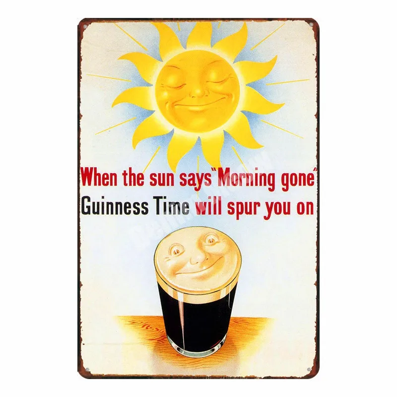 N Guinness хорошо для вас табличка металлическая пластина Бар Паб Клуб декоративный знак пиво плакат винтажный Декор Бар рекламный знак MN107 - Цвет: N