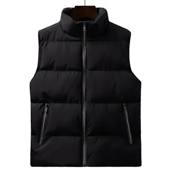

Cotton Down Vest Men 2020 Winter Loose Waistcoat All-Match Vest Jacket Cotton Padded Jacket Sleeveless Winter Waistcoat Gilet