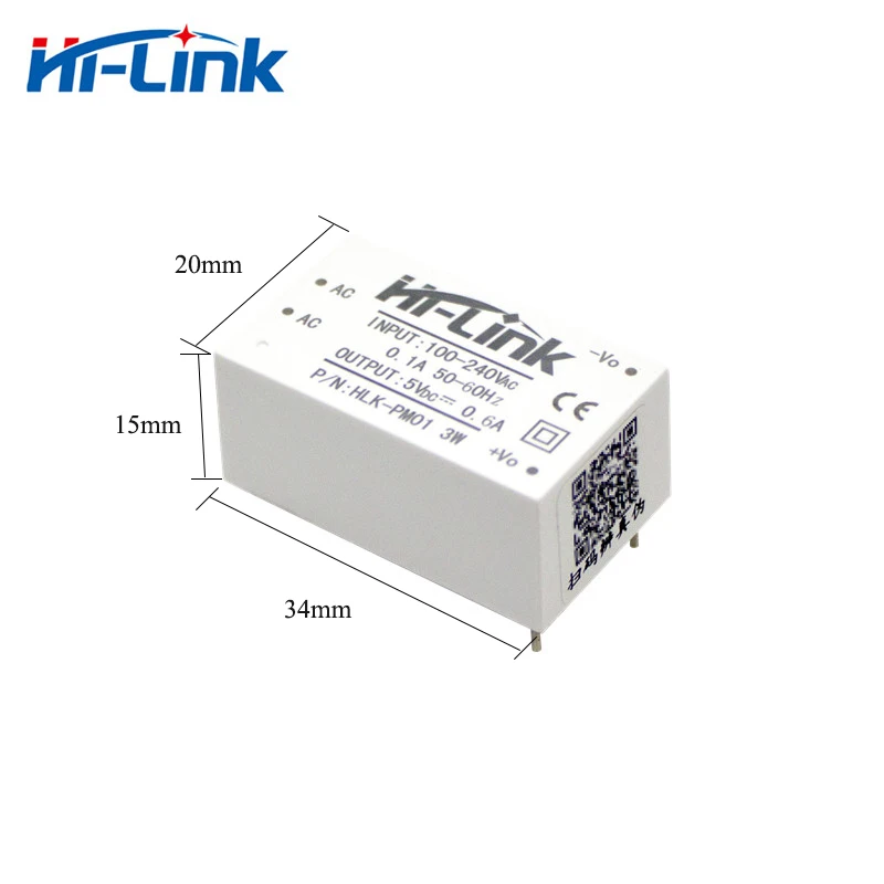 무료 배송 100pcs HLK-PM01 AC-DC 220V 5V 3W 스텝 다운 전원 공급 장치 지능형 가정용 스위칭 모듈