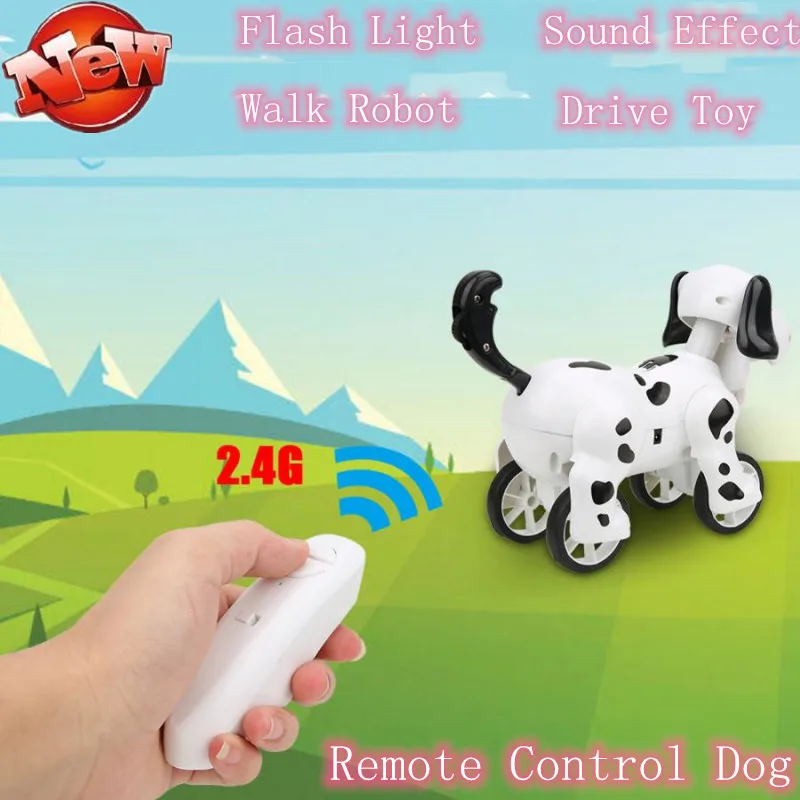 Giocattolo Per L'Apprendimento Dei Bambini High Simulaiton Dog Remote Control Rc Robot Dog Toy Can Sound Walking Playing Lampeggiante Kid Best Gift To