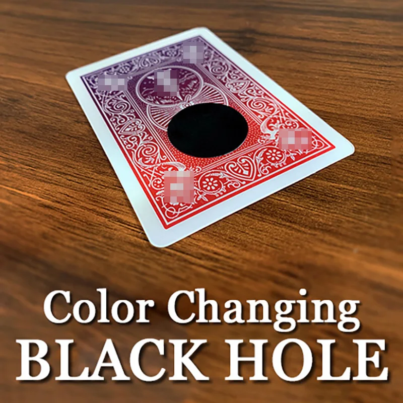 Color Changing Black Hole Magic Tricks Magician Close Up Street Illusions Gimmicks Mentalism Puzzle Card Hole Vanishing Magia black bathroom vessel faucet led light 3 color changing waterfall single handle one hole bowl sink faucet vanity lavatory deck m