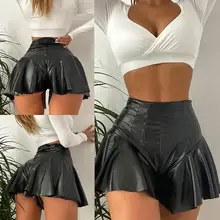 Falda corta con volantes para mujer, ropa de discoteca con estilo, Sexy, con volantes, accesorio, minifalda, pantalones cortos de Color sólido para uso diario