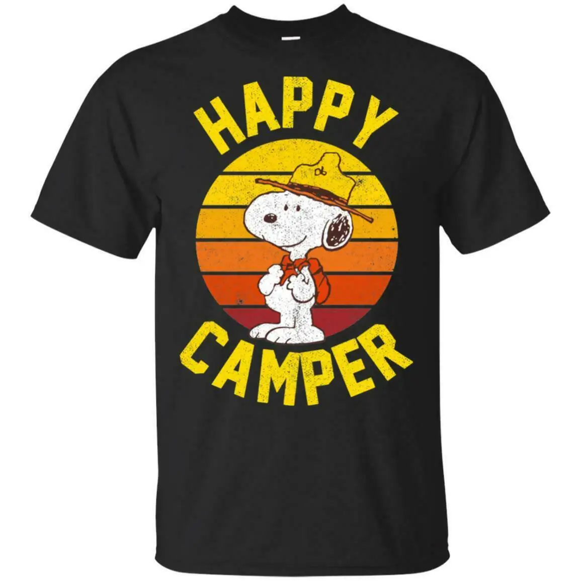 Happy Camper Funny Snoopie tee Relax Time Camping all colors Charlie Brown S-3XL Men Women Unisex Fashion tshirt Free Shipping |