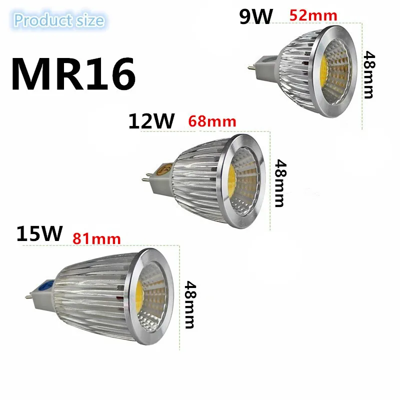 Мощная светодиодная лампа niewe MR16 GU5.3 ударная 9 Вт 12 15 Dimbare теплая Koel Wit mr 16 В Gu 5 3 220