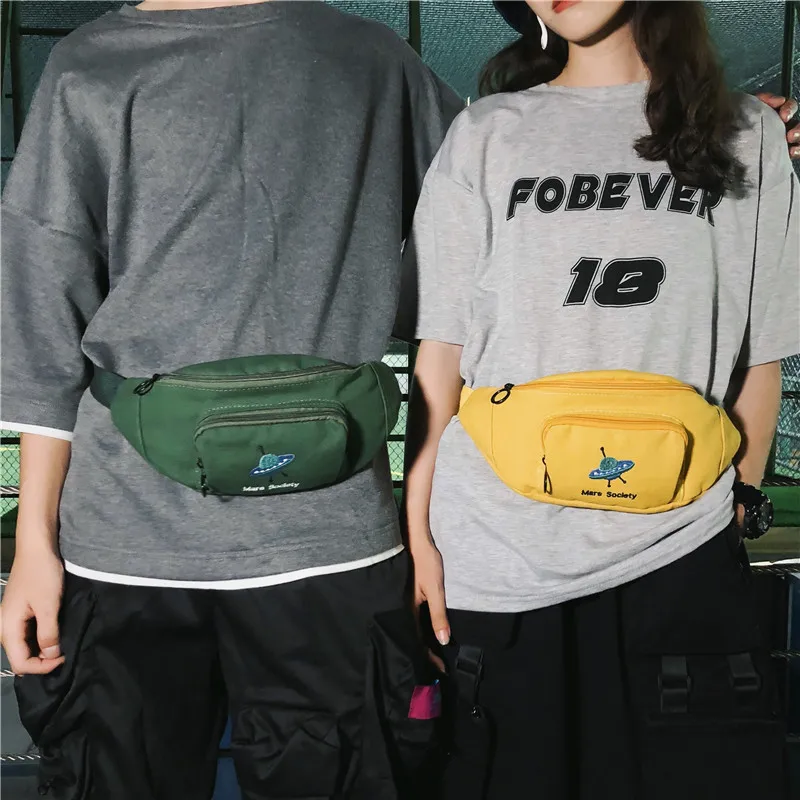 Симпатичная холщовая поясная сумка для женщин 2020 нагрудная через плечо модные