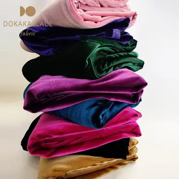 

2020 Stretch Velevt Lace Fabrics Wedding Bride Dress DIY Sewing Material Elasticity Velvet Fabric 100cm*165cm Korea Velvet Laecs
