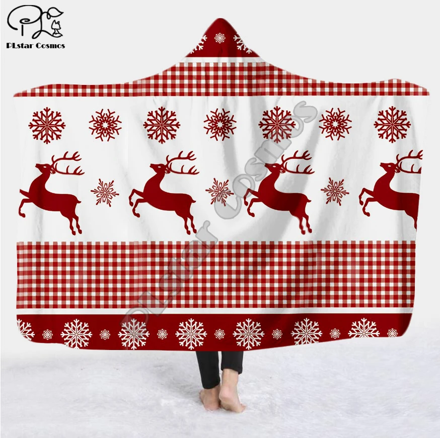 

Christmas & Halloween Blanket Hooded Blanket 3D full print Wearable Blanket Adults men women Blanket style-2