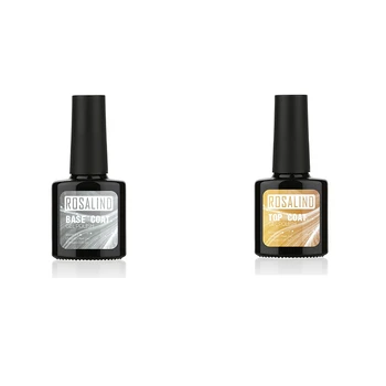 

2 Bottle Rosalind 10Ml Top Coat Base Coat Gel Nail Polish Gel Polish Nail Art Uv Led Soak-Off Multi-Use, TOP & RBBASE