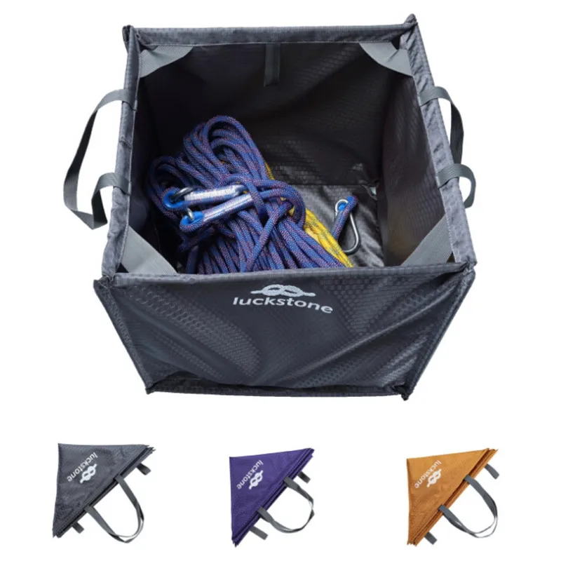 

Nylon Folding Cube Rock Climbing Bag Throw Line Rope Foldable Storage Bag for Camping Hiking Climbing Accessories 2019