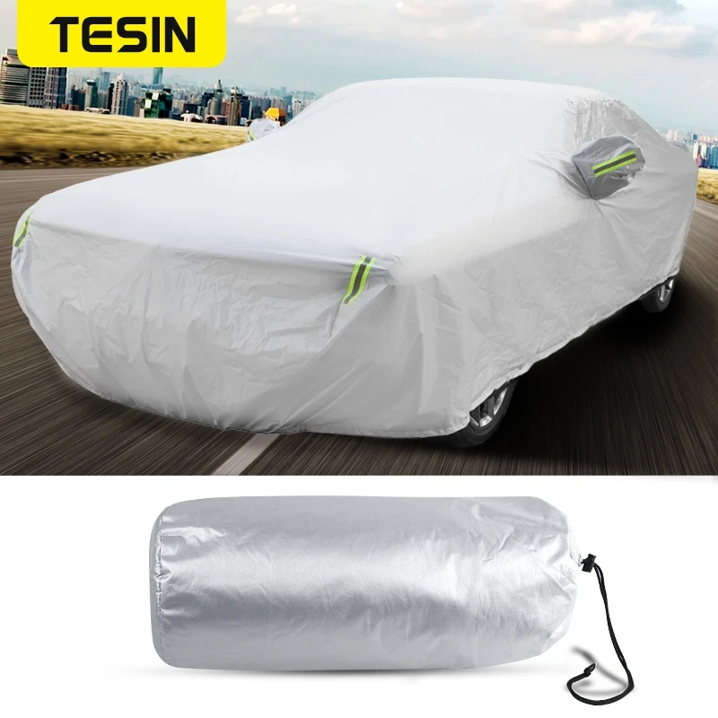 

TESIN Car Cover for Car Body Sun Rain Dustproof Waterproof Protect Cover Anti-snow Accessories for Dodge Challenger 2010+