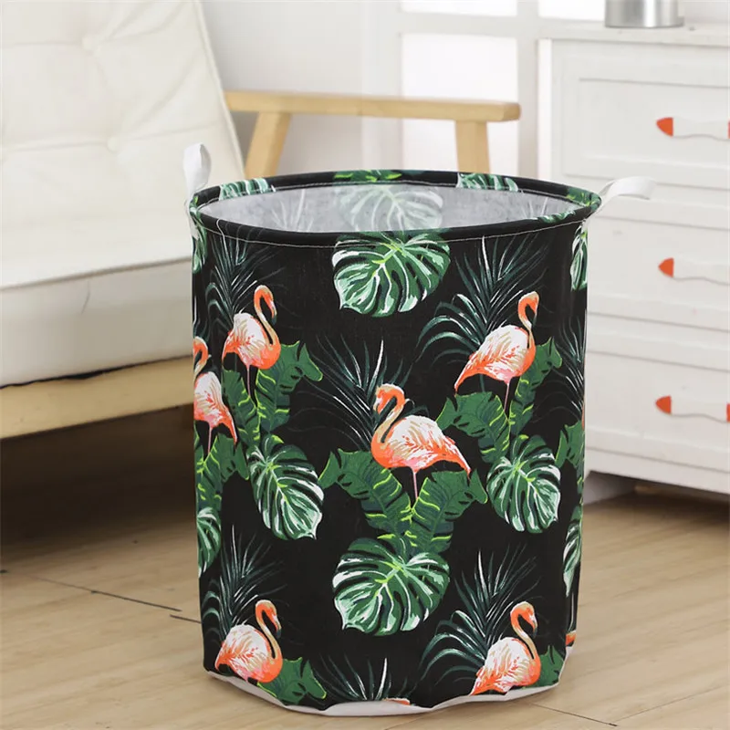 Laundry Basket 40*50cm linen cotton Folding Storage For Home Dirty Colthes Toy Gift Bags Organizer | Дом и сад