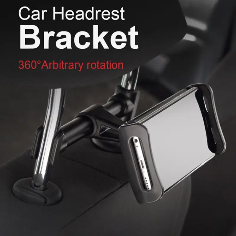

Car Back Seat Phone Holder 360 Degree Rotate Stand Auto Headrest Bracket Support For Tablet PC Car Accessories