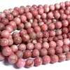 Veemake Natural Red Pink Thulite Round Loose Gemstone Necklaces Bracelets Earrings Women's Beads For Jewelry Making 07033 1