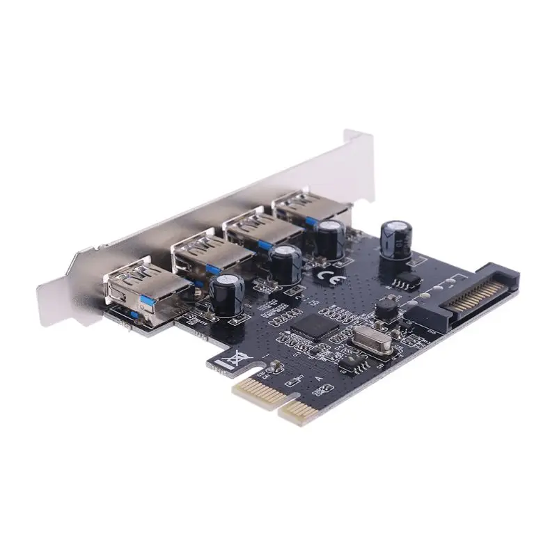 PCI-E PCI Express для USB 3,0 через Чип SATA интерфейс 4 порта адаптер конвертер карты для настольных ПК Windows