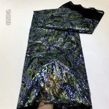

Nigerian Sequins Embroidery Latest African Laces Material 2020 High Quality beaded For Dress French Tulle Net Lace Fabric