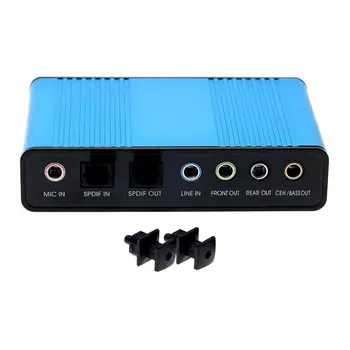 

6 channels 5.1 CM6206 optical external sound card adapter Chipset for desktop laptop Professional USB sound card