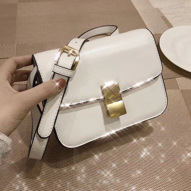 

Square Bag 2019 New Style High Grade Sense Western Style Online Celebrity Box Square Sling Bag Women's Textured Shoulder Bag WOM