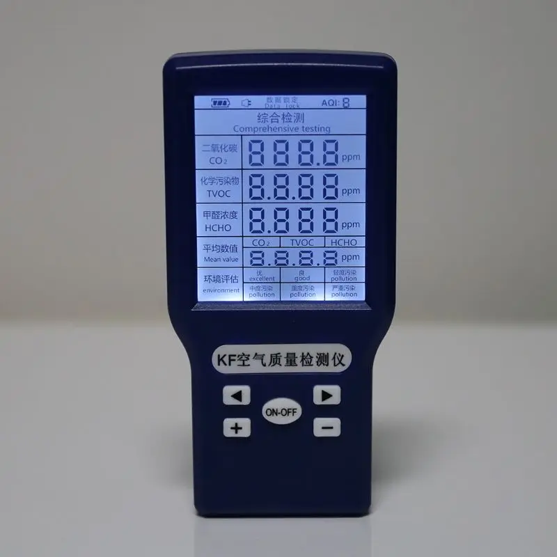 Kaufen CO2 ppm Meter TVOC HCHO AQI Kohlendioxid Detektor Gas Analyzer Protable Air Qualität Tester
