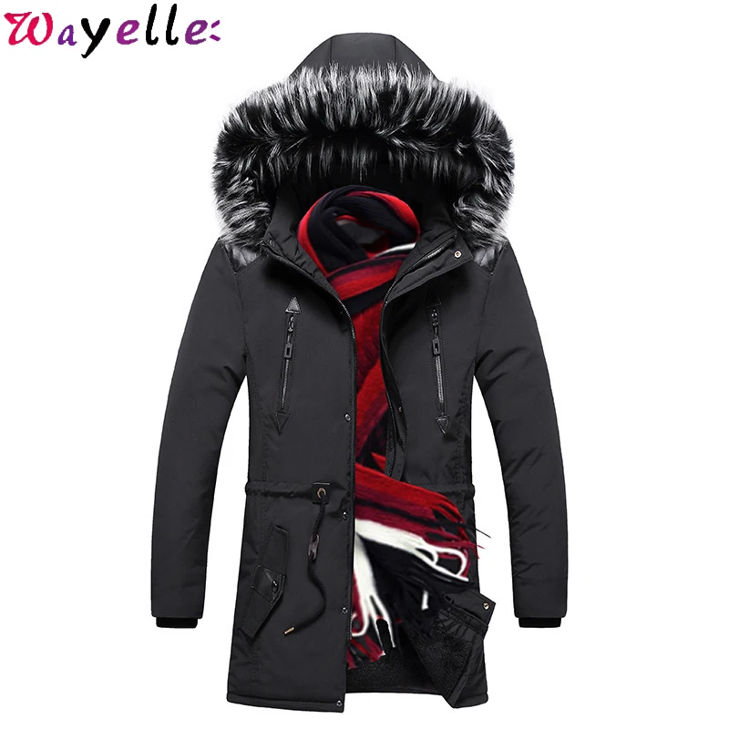 

Men's Winter Jacket Hooded Parkas 2019 New High Quality Fashion Warm Parkas Men Windbreaker WaterProof Hooded Overcoat Outwear