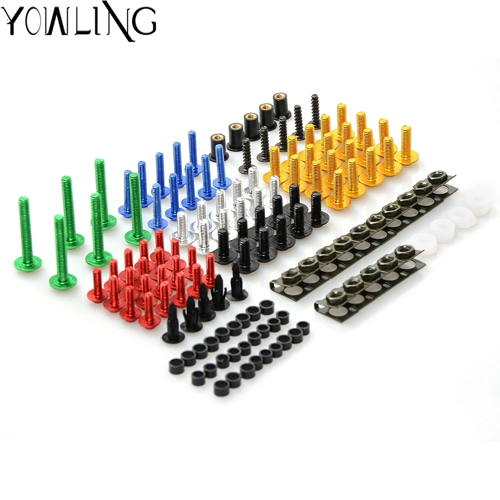 Для Yamaha FZ6 2004 2005 2006 2007 2008 2009 2010 мотоцикл обтекатель тела Болт Комплект винт Spire скорость крепежа клип Монтажная гайка