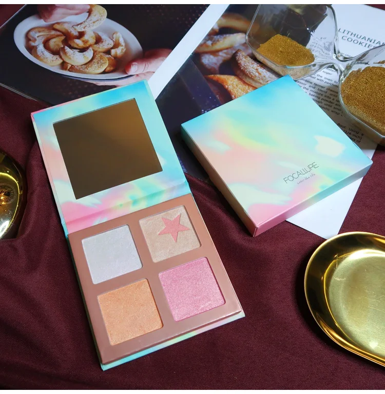 Осветитель для лица макияж GlowKit базовый контур Блеск Мерцающий хайлайтер палитра пудра Осветление кожи Радуга бронзер хайлайтер